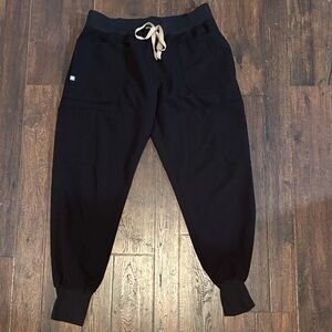 Figs Black and Gold Jogger Scrubs